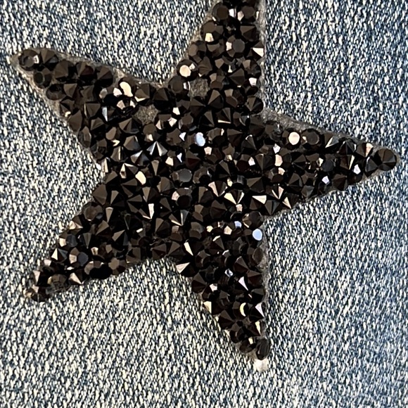 Design Lab Lord & Taylor Distressed Sequins Star Jeans - Picture 2 of 4